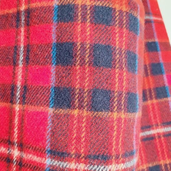 Vintage Pendleton Wool Blanket Stadium Red Plaid - Picture 4 of 6